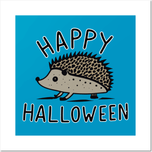 Happy hedgehog Halloween Posters and Art